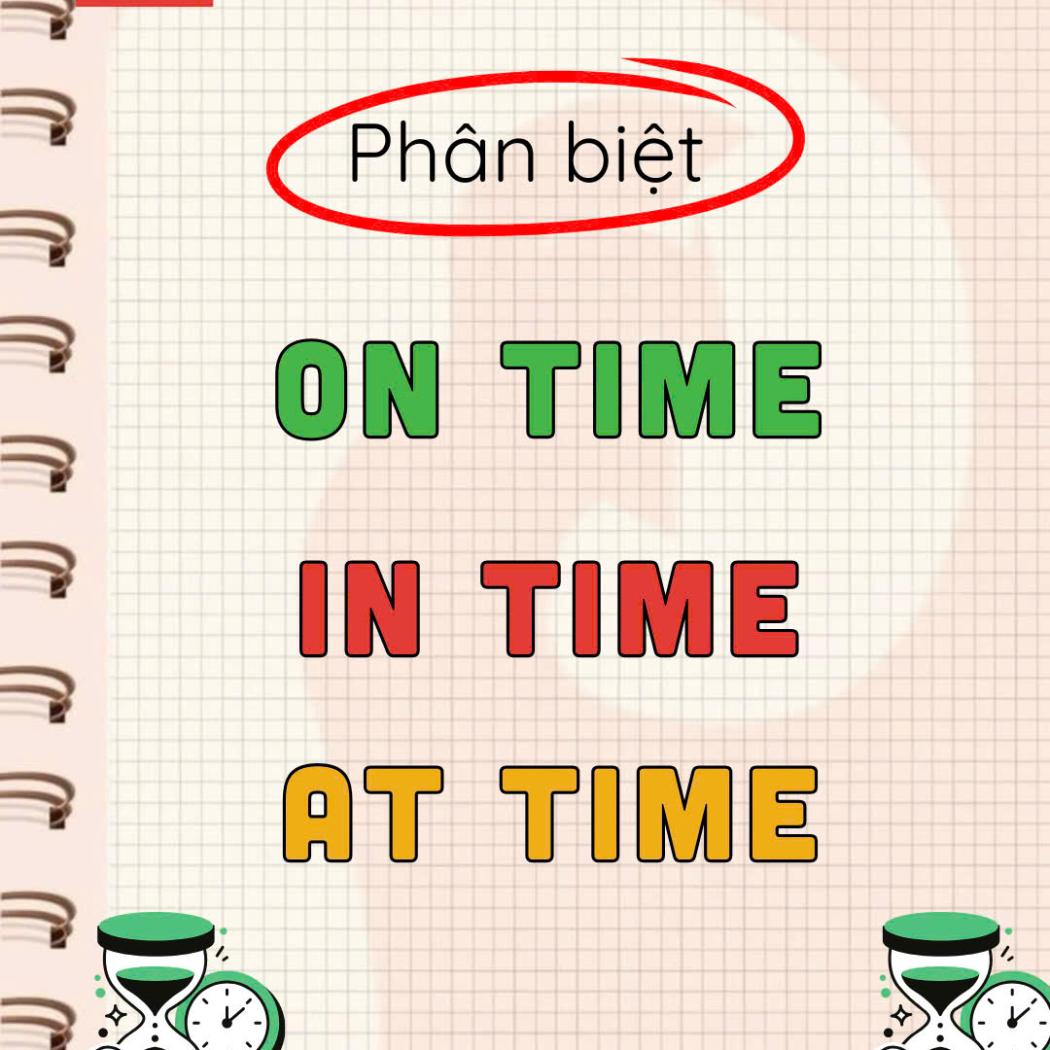 Phân Biệt “On Time”, “In Time” và “At Time” – Đừng Nhầm Lẫn Khi Dùng!