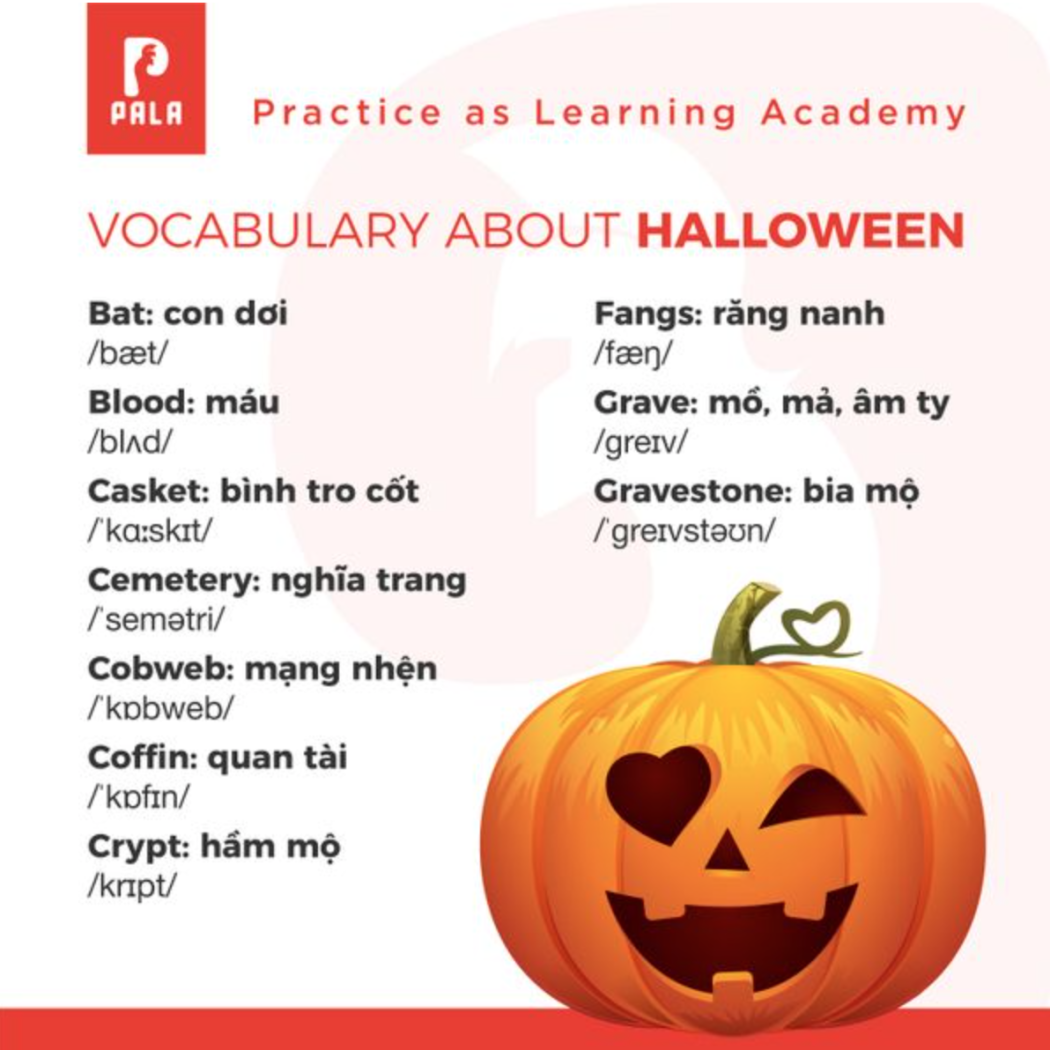 Từ Vựng về Halloween - Vocabulary of Halloween